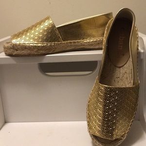Anthropologie Cubanas Gold Espadrilles New